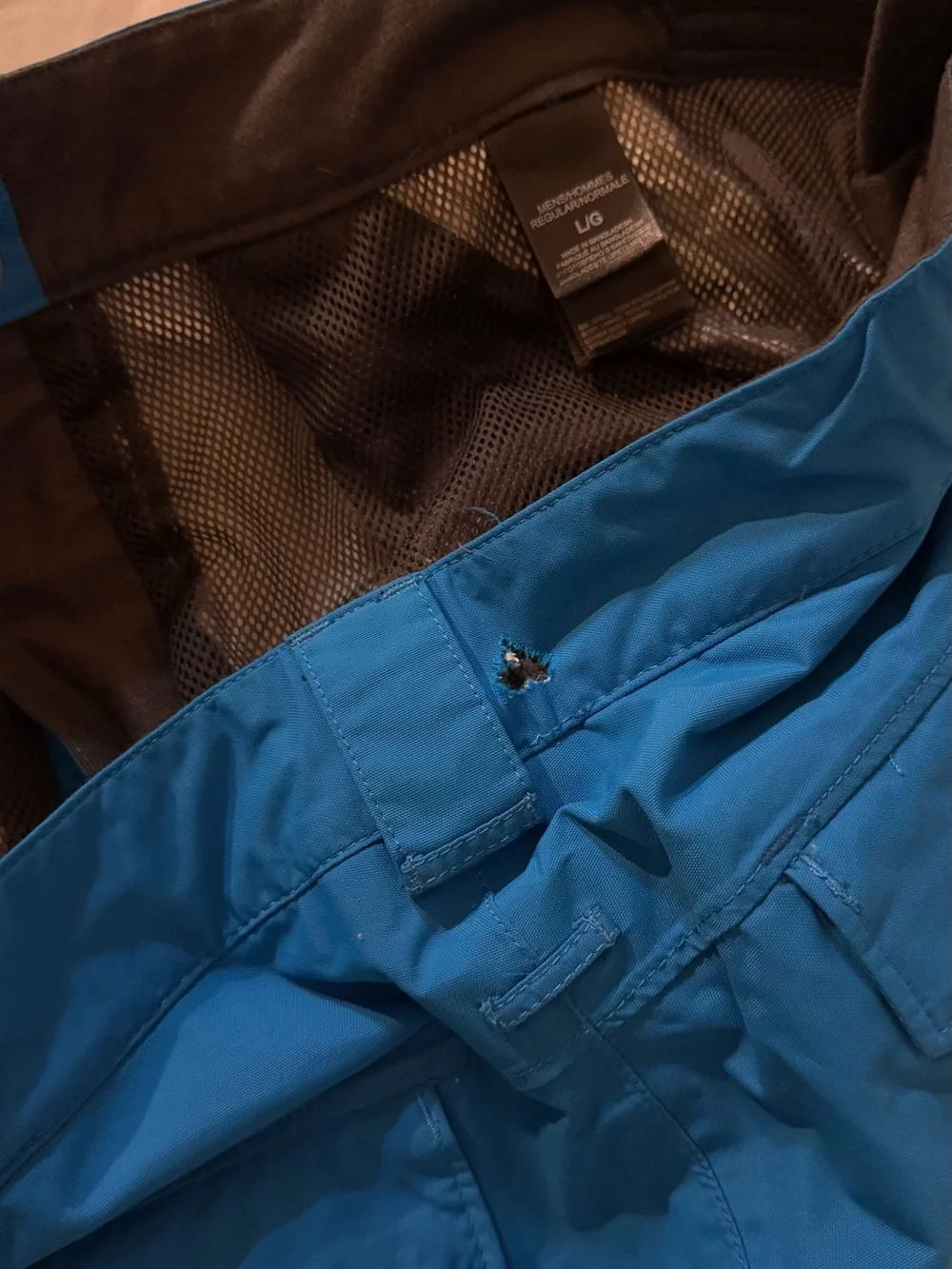 The North Face Men's Vivid Blue snowboarding Pants as is